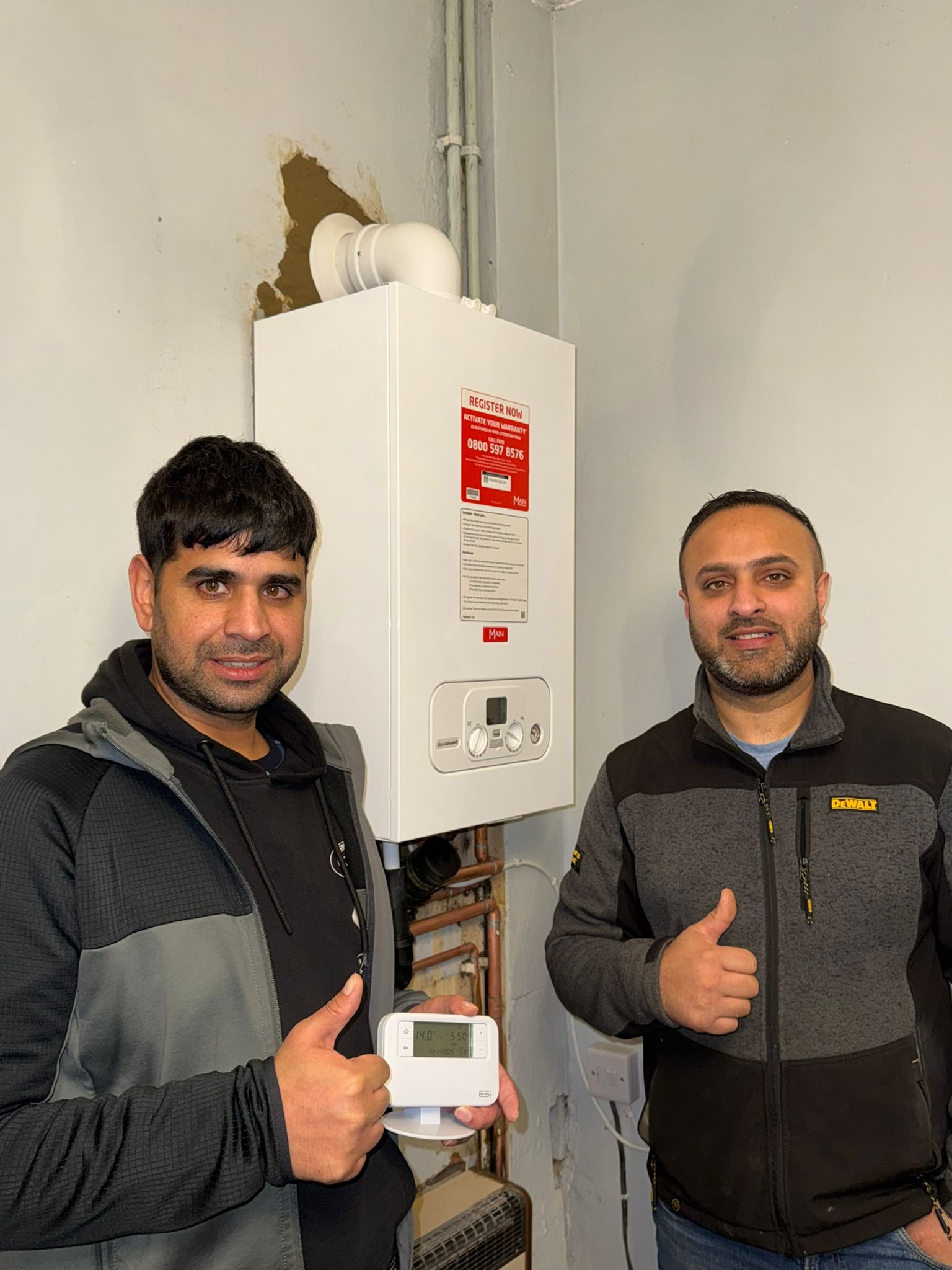 Boiler repair service completed in Leeds by Emergency Boilers with happy customer